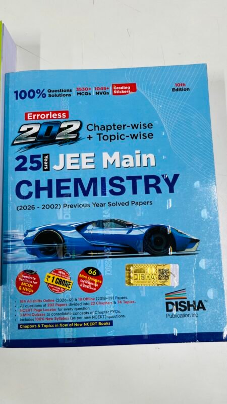 DISHA 202 CHEMISTRY JEE MAIN 25 PYQs (2026-2002) solved paper